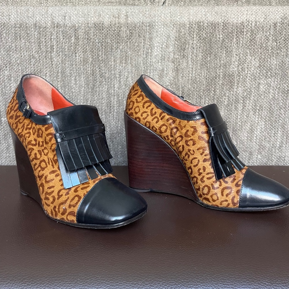 Marc Jacobs Pony Hair Animal Print Wedges